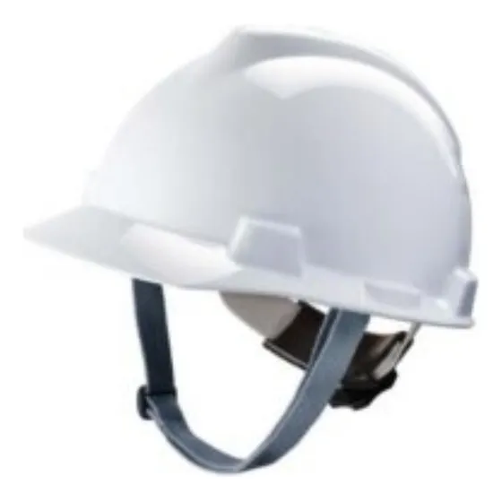 Casco V-Gard con gorra delantera blanca y oveja Msa, color blanco