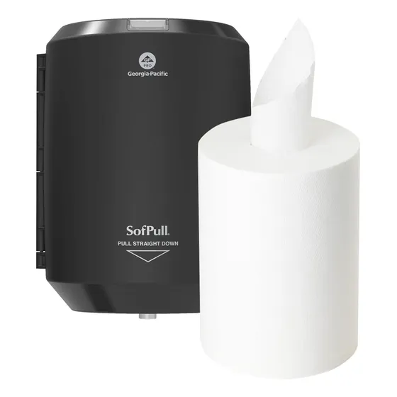 Dispensador Negro Para Toallas De Rollo