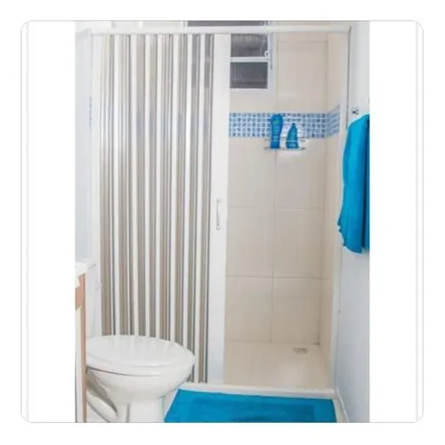 Mampara Baño Ducha Plegable 0.55 X 1.85 Beige