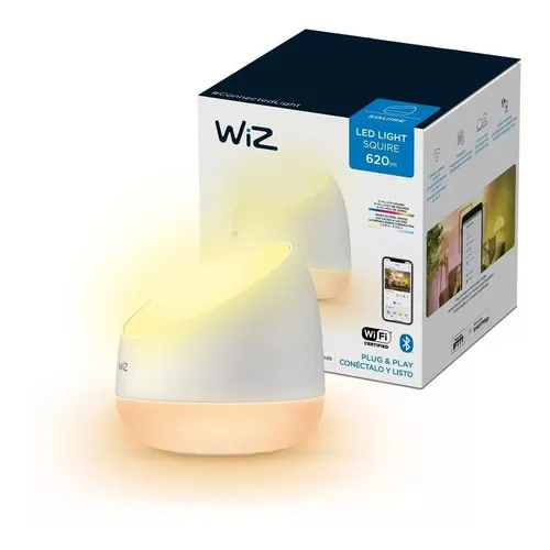 Lampara Inteligente Portable Wi-fi Wiz Squire Dualzone Led Color De La Luz Rgb