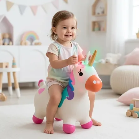 Unicornio Cavalinho Upa Upa Rosa Brinquedo Meninas Infantil Rosa
