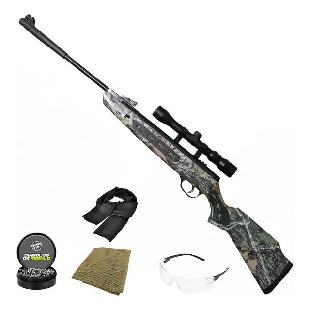 Rifle Hatsan 1000c Striker Cal .25 Mira 3-9x32 Camo Advantag