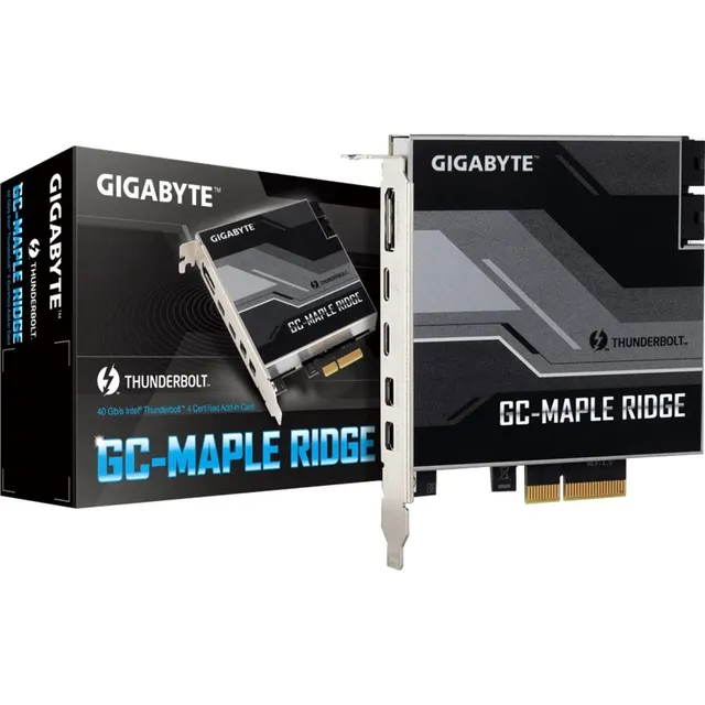 Gigabyte Gc-maple Ridge (driver Intel/thunderbolt 4/jhl 8540/2 Usb Type-c/ 1 Displayport 1.4/2 Mini Displayport/ancho De Banda Máximo 40 Gb//tarjeta Pcle)