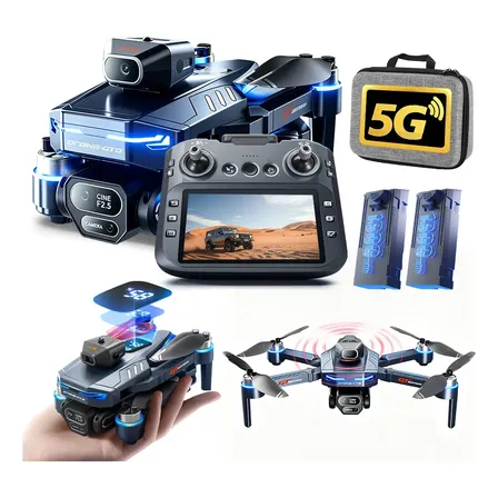 Drone Mini Gt8 4k Câmera Wifi Fpv Drone Com Bolsa 2 Baterias Azul