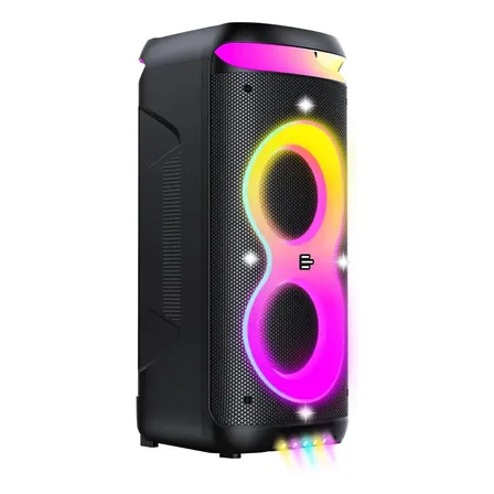 Caixa De Som Bluetooth Puulsebox 3 1400w Tws Karaoke Led Preto - Sp511 127/220v