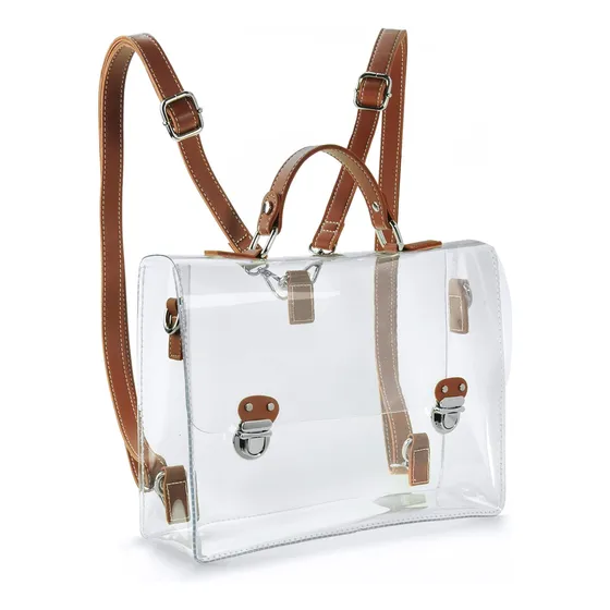 Mochila De Pvc Transparente Para El Estadio Bolso De Hombro 