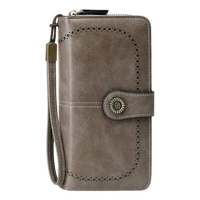 Cartera De Mano Larga Con Cremallera Para Mujer Con Tecnolog