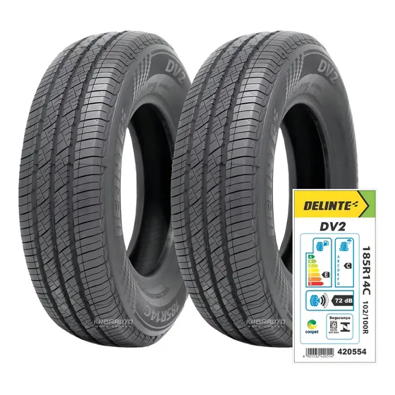 Pneu Delinte Carga 8 Lonas Reforçado Dv2 185 R14 Carga C 102/100 R
