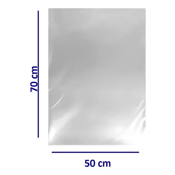 Saco Plástico Cristal 50x70 0,10 Transparente Pacote 1 Kg