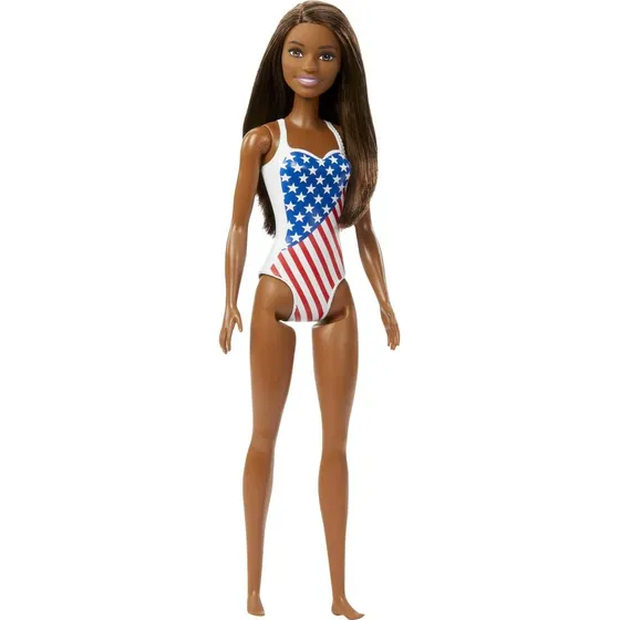 Traje De Baño Barbie Doll Beach Con Diseño De Bandera Estado