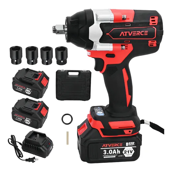 Kit Pistola Impacto Llave Inalámbrico 700nm 1/2 2bateria 21v