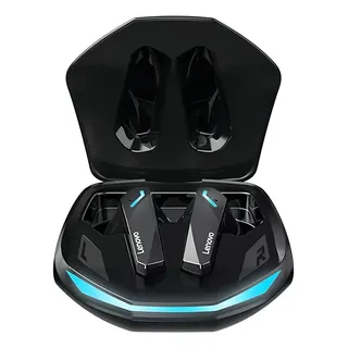 Fone Bluetooth Gamer Gm2 Lenovo Thinkplus Live Pods Pro Tws Cor Preto Luz Azul