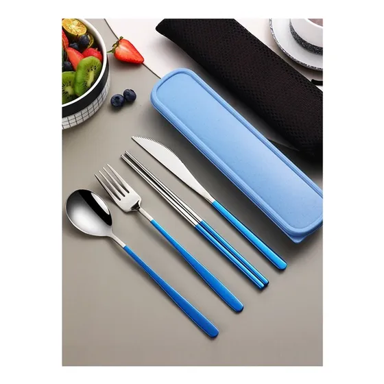 Set De Cubiertos Portatil Con Estuche