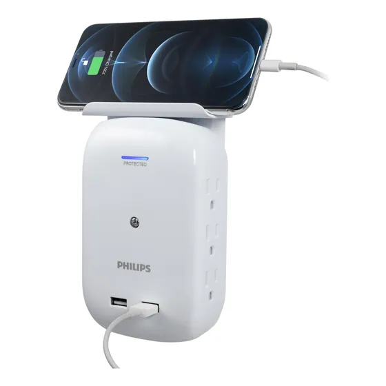 Grifo Con Toma De Corriente Philips Sps6022wa/37, 6 Salidas,