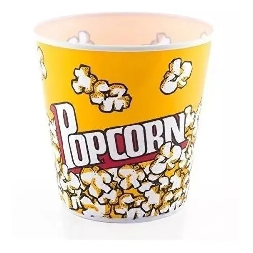Kit 2 Balde Recipiente Pipoca Pote Plástico Popcorn Grande