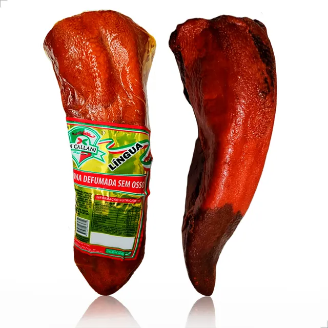 450g Língua Bovina Defumada (peça Inteira) - Sabor Intenso