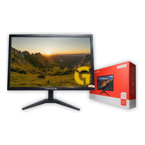 Monitor 19 Polegadas Tomate Hdmi Vga Usb Led Preto Bivolt
