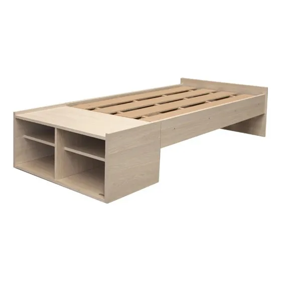 Cama 1 Plaza Platinum 952 90cm Espacio Guardado Gris Andino Moderno