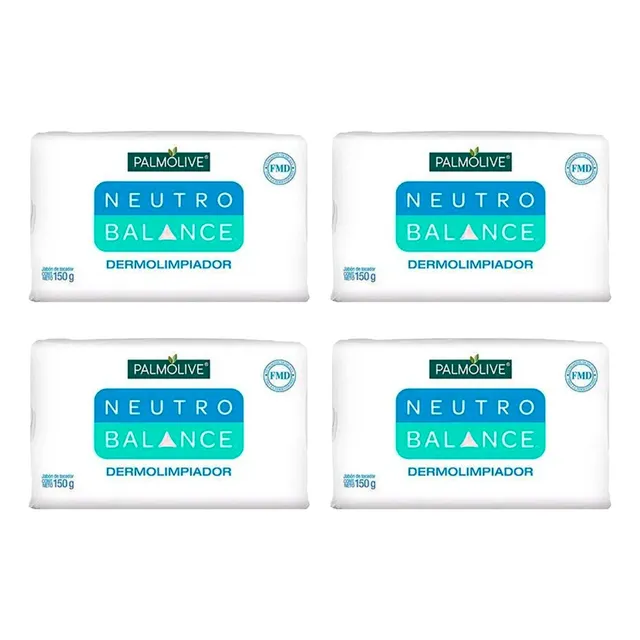 Kit De 4 Jabon Palmolive Neutro Balance Dermolimpiador 150gr