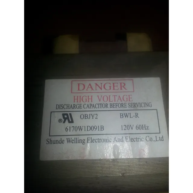 Transformador P/microondas LG Modelo 6170w1d091b