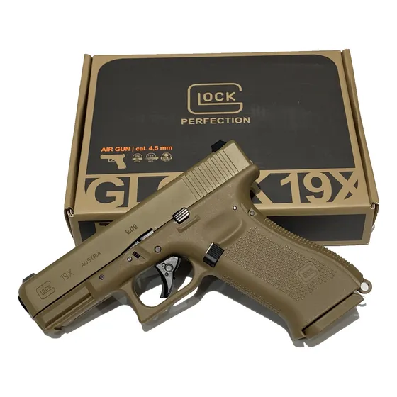 Pistola Umarex Glock 19x Bowback Coyote Co2 18 Disparos 