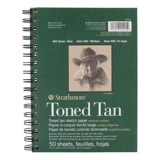 Strathmore Toned Tan Serie 400 Papel Para Bocetos