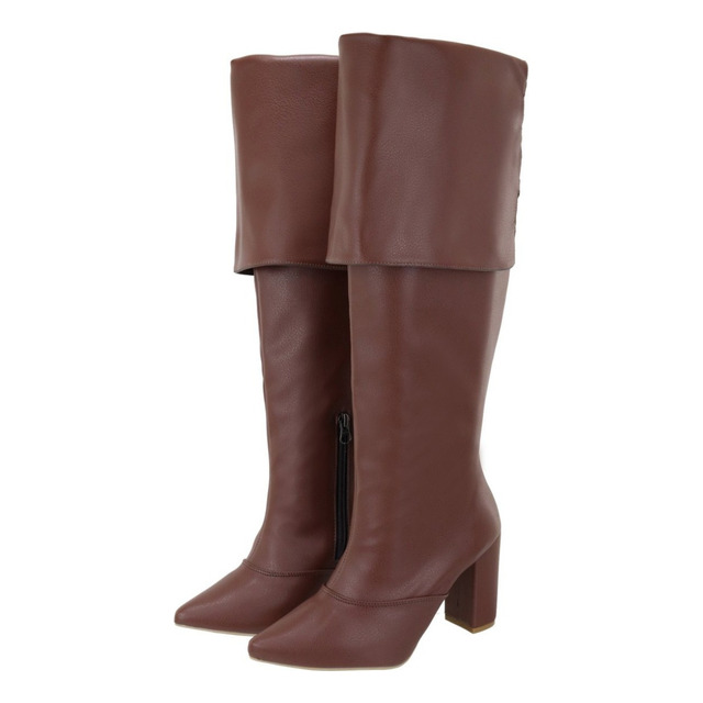 Bota Over 2 Em 1 Salto Alto Grosso Bloco 1822 Floter Cacau Bota Over 2 Em 1 Salto Alto Grosso Bloco 1822 Floter Cacau