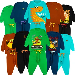 Kit 10 Peças Conjunto Infantil Menino Inverno Moletom 1 - 10 Kit 10 Peças Conjunto Infantil Menino Inverno Moletom 1 - 10