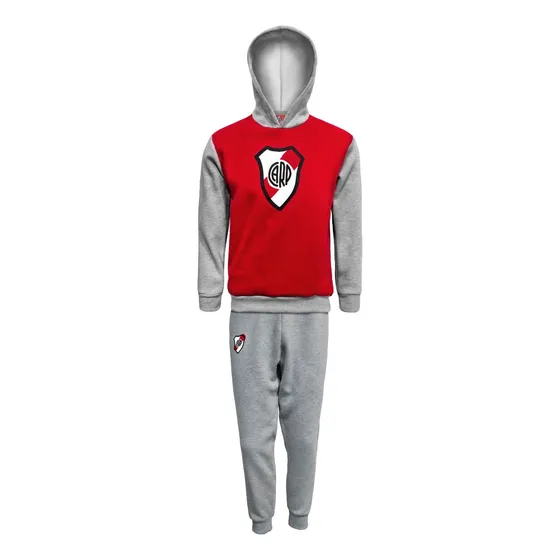 Conjunto Largo Algodon De Niño River Plata Producto Oficial Rojo Talle 4