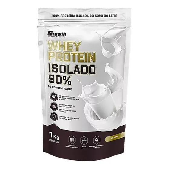 Whey Protein Isolado Growth Supplements Sabor Natural 1kg
