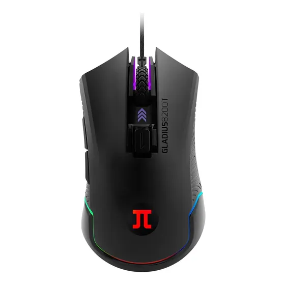 Mouse Gaming Pmo-102 8200 Dpi 6 Botones Negro