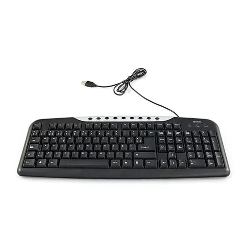 Teclado Verbatim Usb Wired Multimedia Cableado 98109