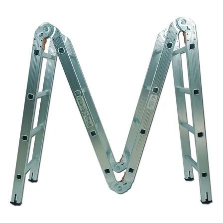 Escada Multifuncional Em Alumínio 4x4 16 Degraus Titanium