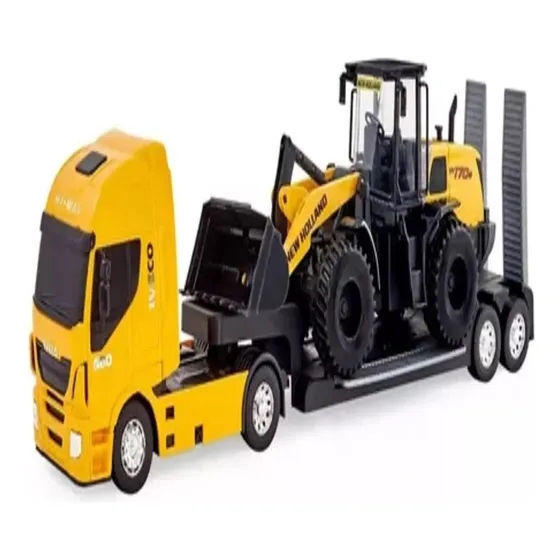 Caminhão Iveco Plataforma Com Pá Carregadeira New Holland