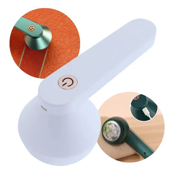 Saca Pelusa Ropa Electrico Recargable Usb Portatil Removedor Color Blanco