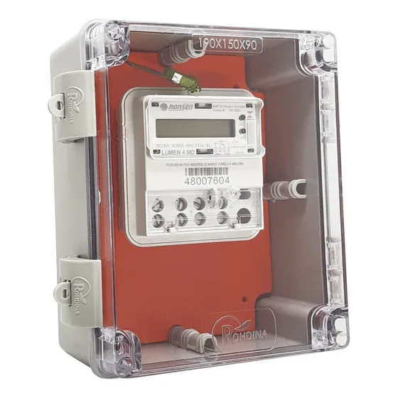 Kit Medidor Energia Monofásico Com Caixa Transparente