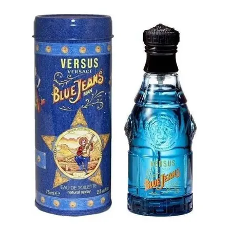 Perfume Versace Blue Jeans Hombre 75ml Edt Spray Aromático Fougère