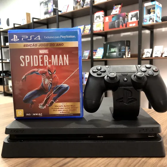 Console Playsstation 4 Slim 1tb Impecável + Jogo Spider Man