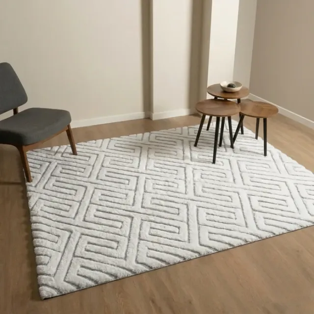 Alfombra Laberinto Soft 180x230cm Catalana 1.8 M 2.3 M Beige
