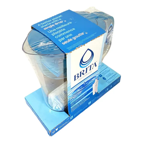 Jarra Brita Space Saver Con Filtro 6 Tazas 1.4 Lts Color Azul Acero