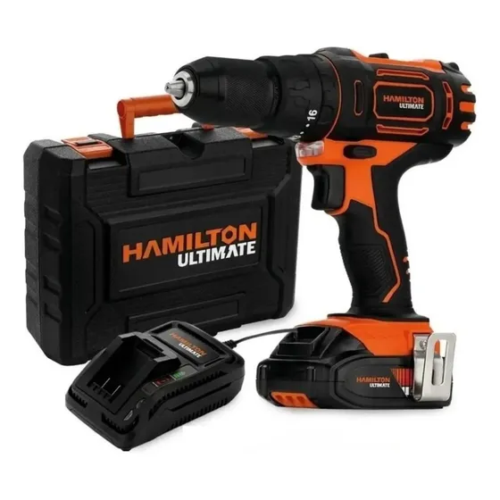 Taladro Atornillador Percutor Hamilton 1 Bat 20v Ult111 Color Naranja/Negro