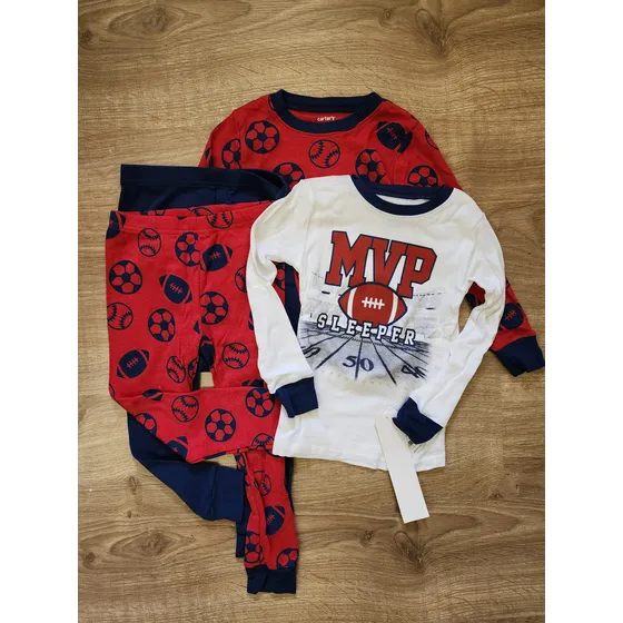 Set De Pijamas 4pzas Niño Carters Motivo Mpv Talla 4