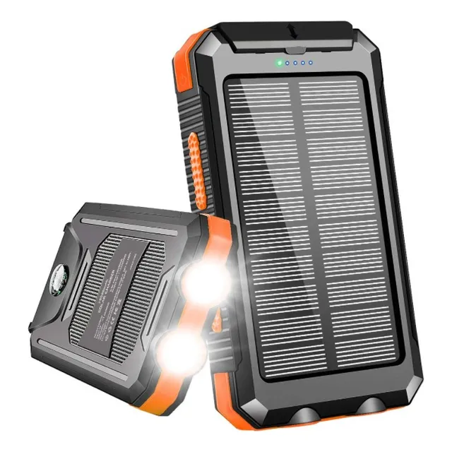 Pila Recargable Con Sol 20000 Mah Power Bank Solar, Uso Rudo