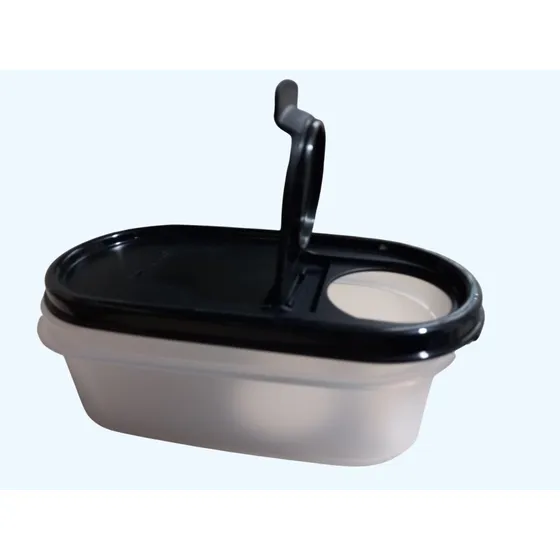 Recipiente Modular Oval De 500ml Tupperware Translucido /sello Dispensador Negro