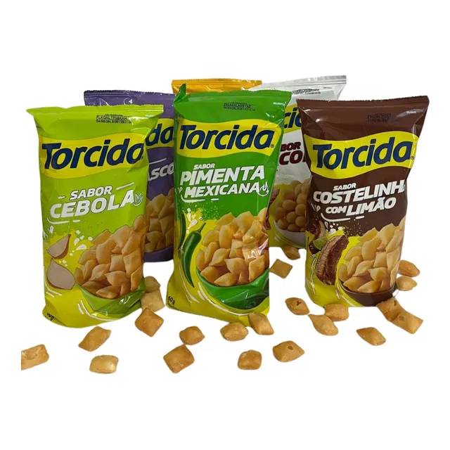 Torcida Salgadinho Sabores Variados Kit Com 20 Unidades
