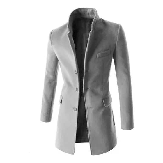 Tapado De Paño Entallado Sobretodo Saco Slim Fit