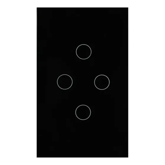 Interruptor De Luz X4 Inteligente Tuya Wifi Bsmart Bs-il04bk