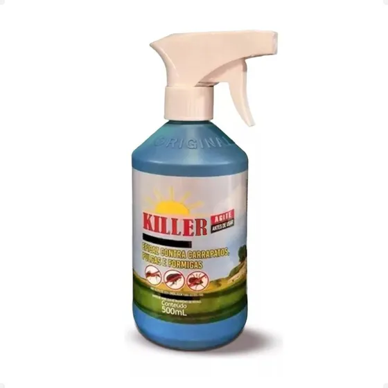 Spray Killer 500ml Anti Pulga Carrapato Piolho Cupim Formiga