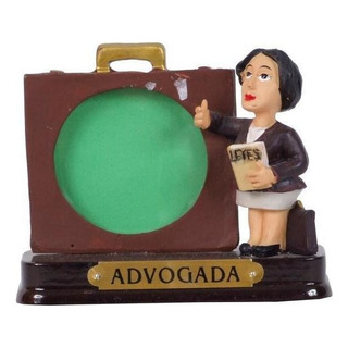 Miniatura Profissional Advogada De Resina Com Porta Foto 8cm Miniatura Profissional Advogada De Resina Com Porta Foto 8cm