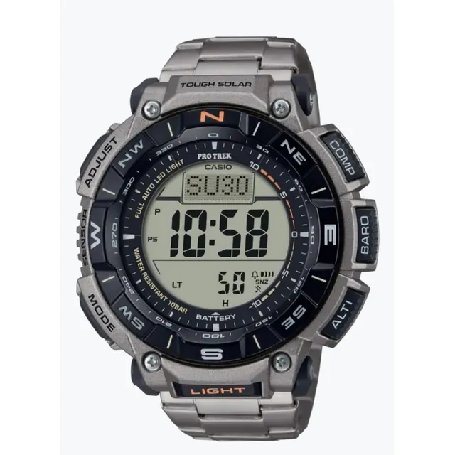 Protrek Prg 340t 7dr Pulso Titanio Brújula Triple Sensor 